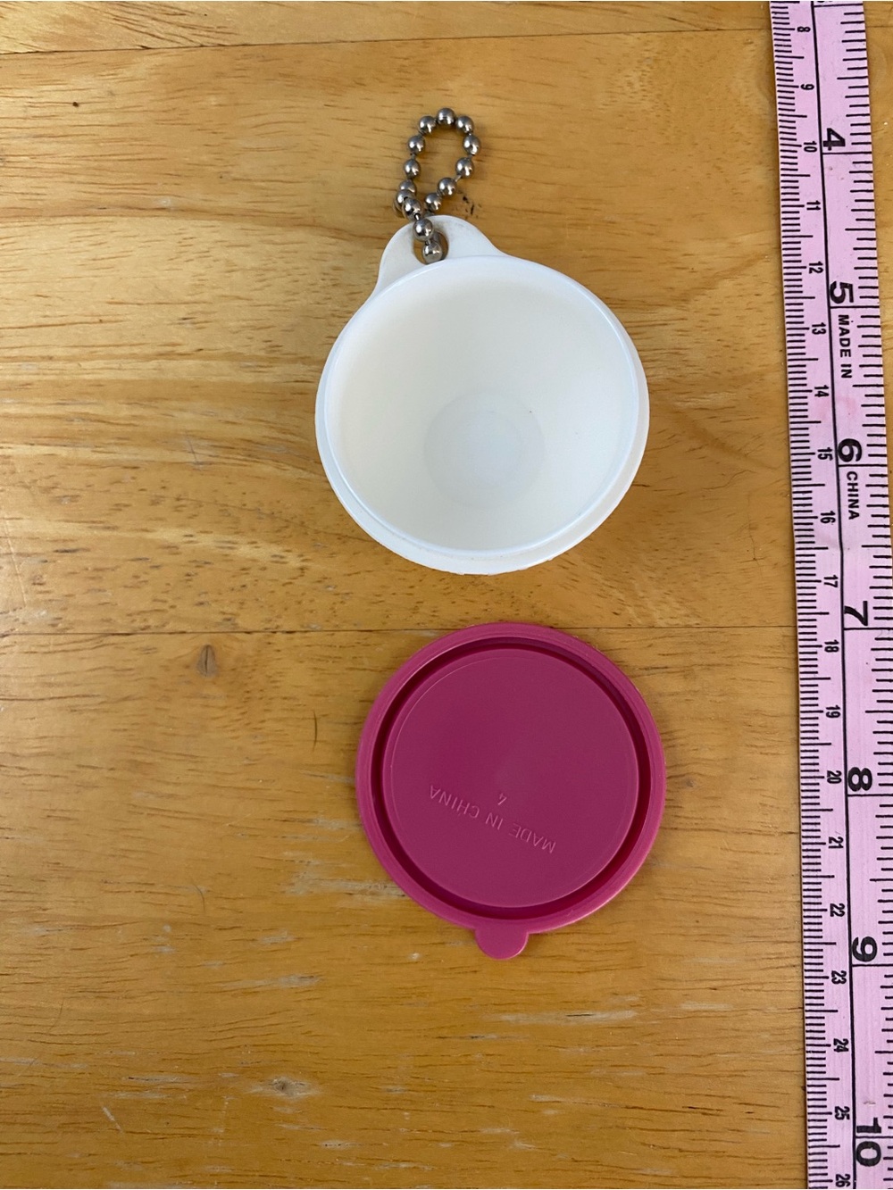 Tupperware Mini Container Keychain with Removable Lid - Picture 3 of 3